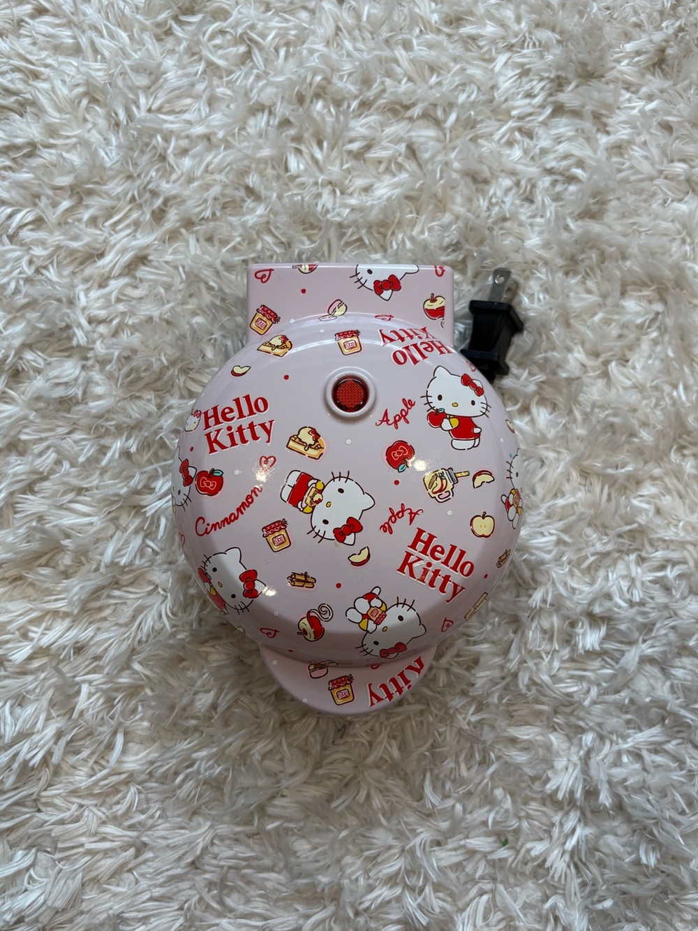 NEW Hello Kitty Light Pink & Red Design Waffle Pancake Maker Kitchen Item Cute